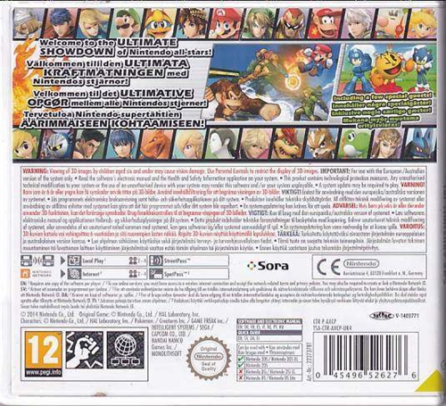 Super Smash Bros for Nintendo 3DS  - Nintendo 3DS Spil (Uden Manual) (B Grade) (Genbrug)
